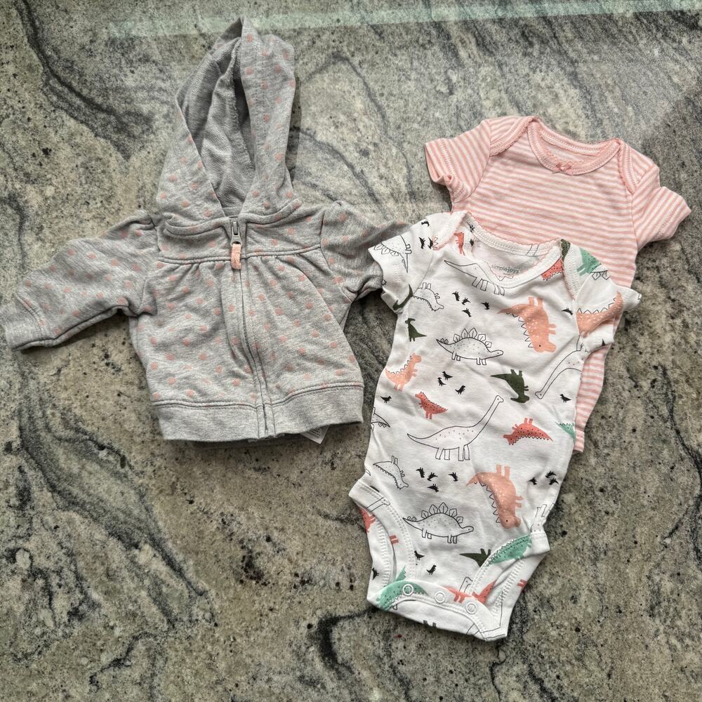 Simple Joys by Carters baby girl bundle newborn one piece jacket
